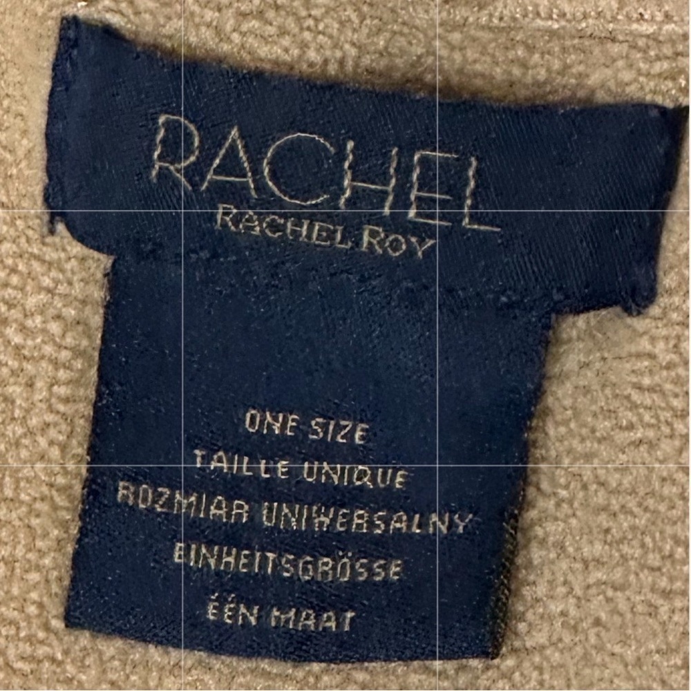 RACHEL Rachel Roy Tan and White Plaid Cape - Picture 5 of 5
